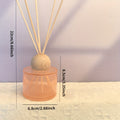Rattan Reed Diffuser Refill Bottle with Wooden Lid, Glass Container for Essential Oils, Perfume, and Aromatherapy Decor