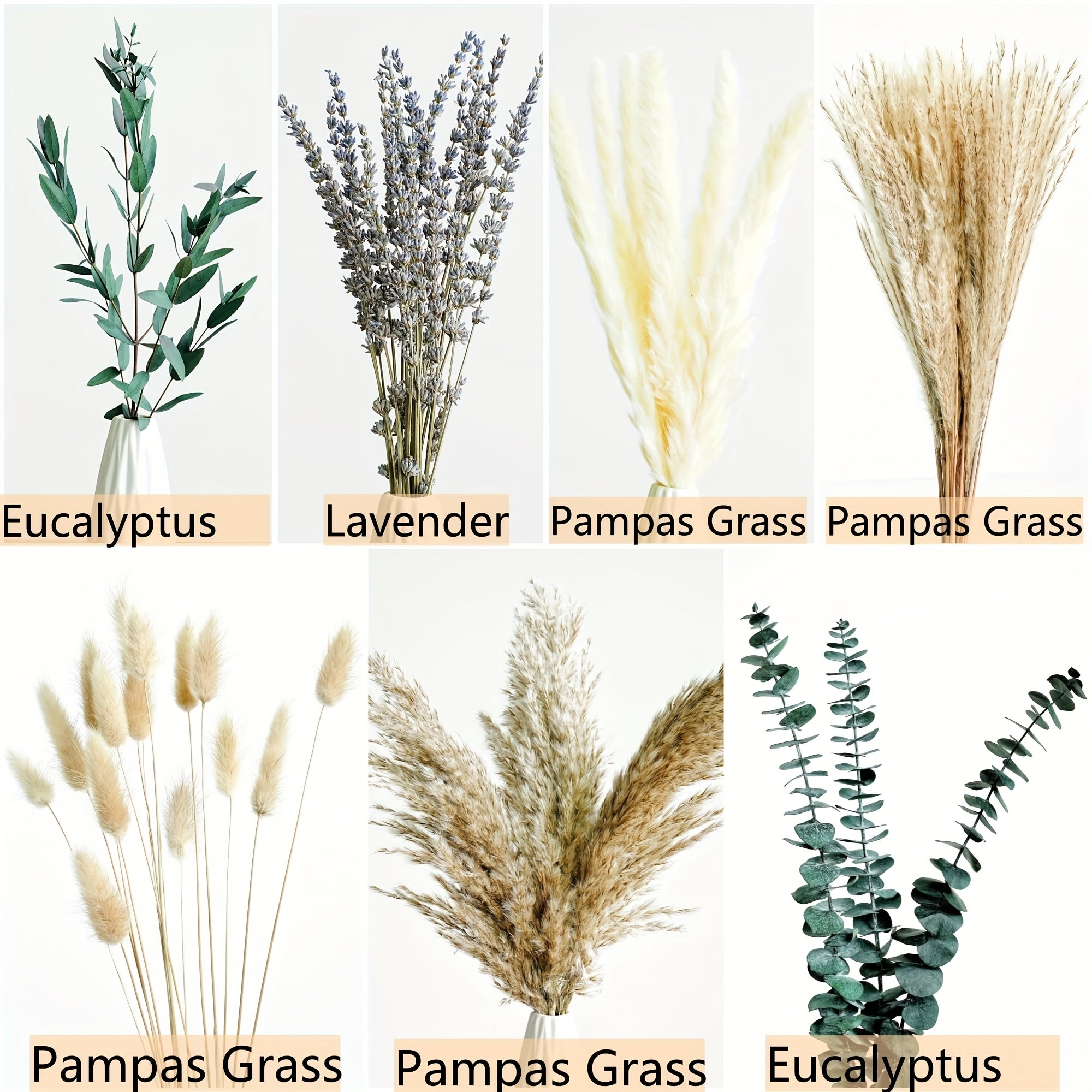 Green Pampas Grass Boho Bouquet Exquisite Lavender And Eucalyptus Dried Flower ArranSynthetic Gemstoneents for Western Boho Decor Rustic Flowers for Your Bohemian Home, Bedroom, And Wedding Table Decor