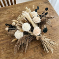 Natural Dried Pampas Grass Bouquet with Bunny Tail Flowers - Artificial Boho Wedding & Home Decor, Reed Grass Arrangement, Low Maintenance Dried Flower Centerpiece for Parties, Rustic Bohemian for - Display