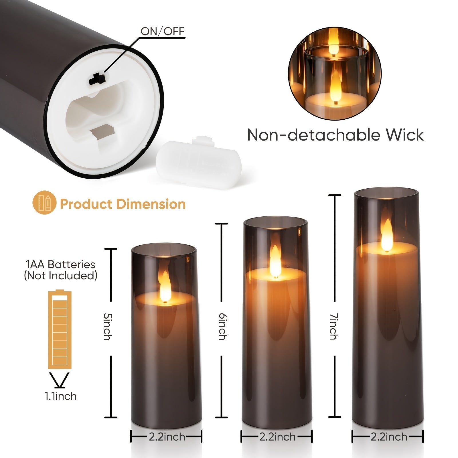 Flameless LED Candles 9pcs Flameless LED Pillar Candles with Remote & Timer | Flickering, Battery Operated, Decorative for Valentine's Day, Wedding, Home, Halloween, Christmas