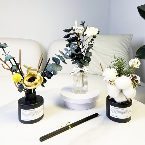 2pcs Gardenia Scented Christmas Reed Diffuser 3.38fl.oz Home Fragrance Aromatherapy Sticks