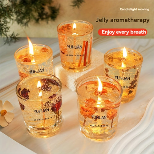 160g\u002Fpcs 4pcs Set with A Total Weight Of 50, 4oz for Spring And Summer New Glass Essential Oil Candles, Bedroom Living Room Indoor Home Decoration Ornaments, Wedding Souvenirs, Halloween, Christmas, Valentine'S Day Gifts