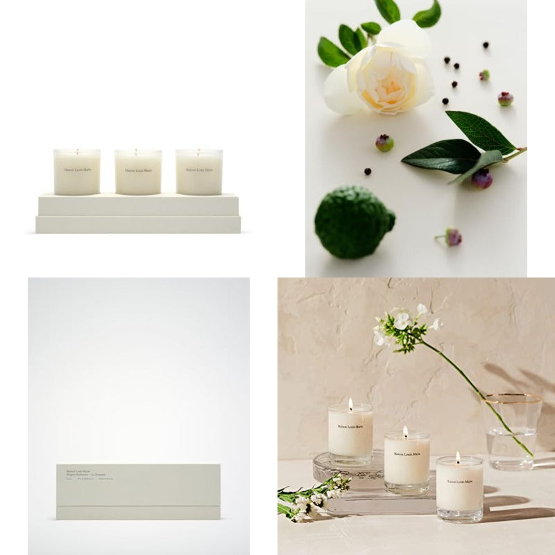 - Le Bouquet Candle Trio Set Natural Soy Wax Candles Luxury Clean Beauty + Non-Toxic Fragrance Set of 3 2.5 oz 74 ml