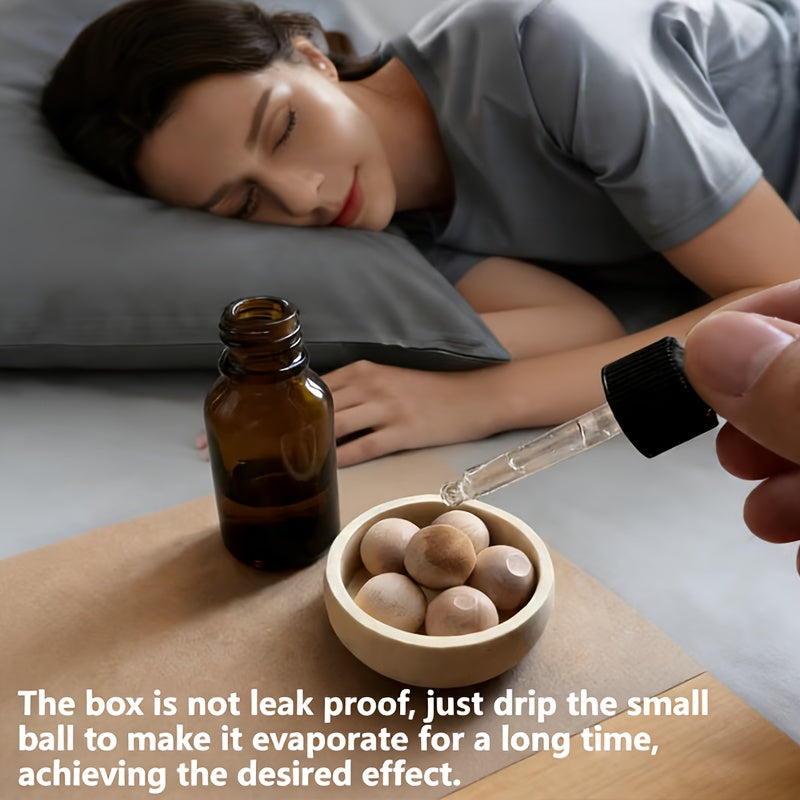 Mini Wooden Diffusion Bowl, Wooden Diffuser - Flameless Diffusion Wood, Suitable for Home, Car, and Office Decoration Essential Oil Diffuser - Long-lasting Evaporation, Elegant Wooden Diffuser