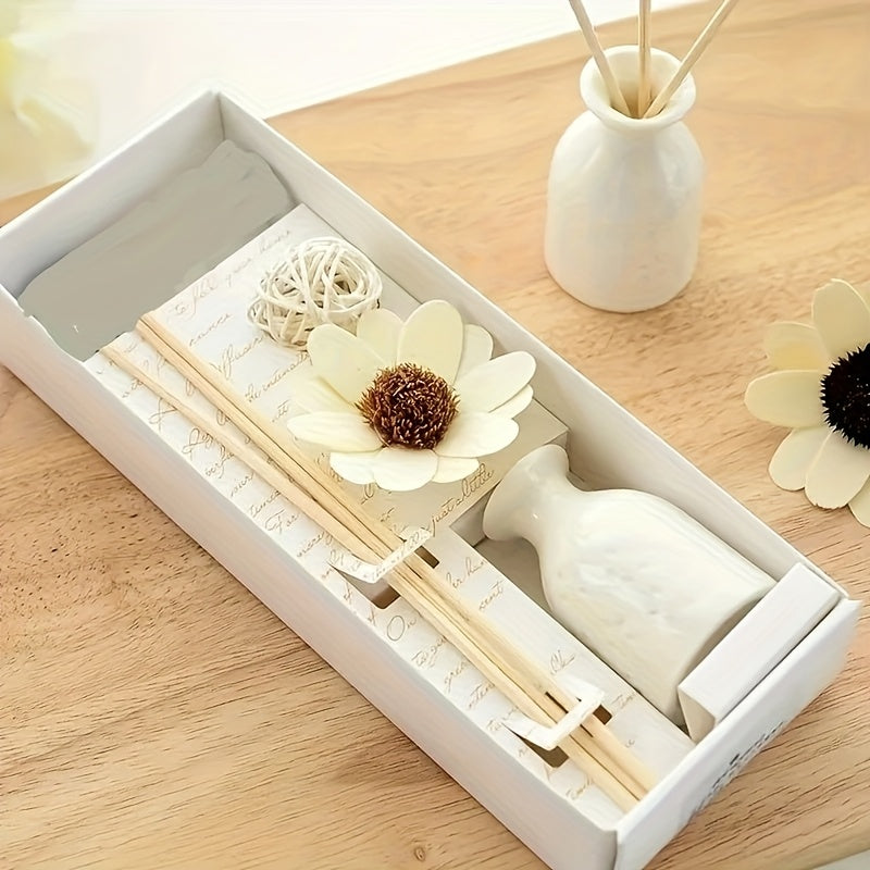 Flameless Gift Set • Rattan Sticks & Ceramic Diffusers • Perfect for Festive Gifting • Hotel Rooms & Living Room Decor