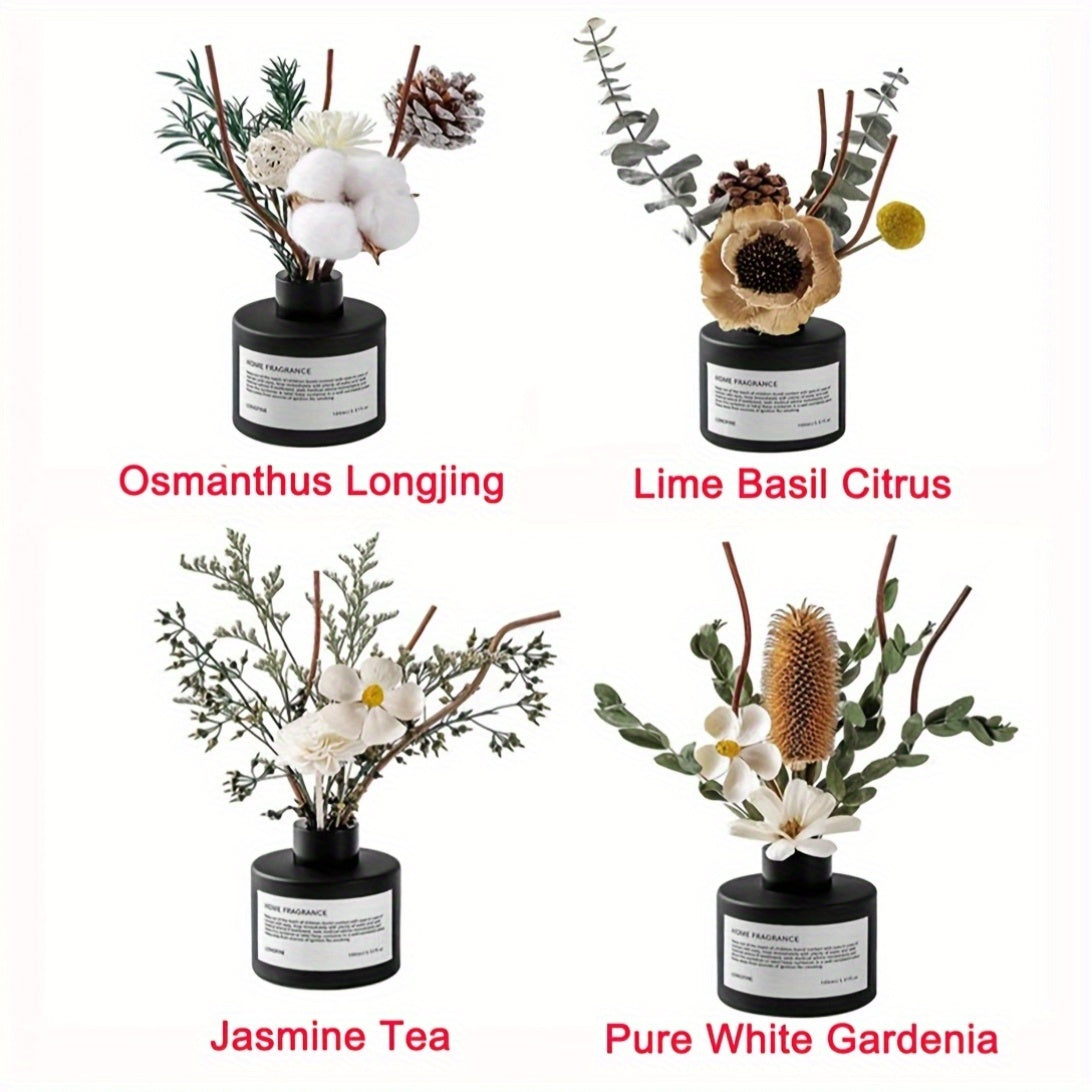 2pcs Gardenia Scented Christmas Reed Diffuser 3.38fl.oz Home Fragrance Aromatherapy Sticks