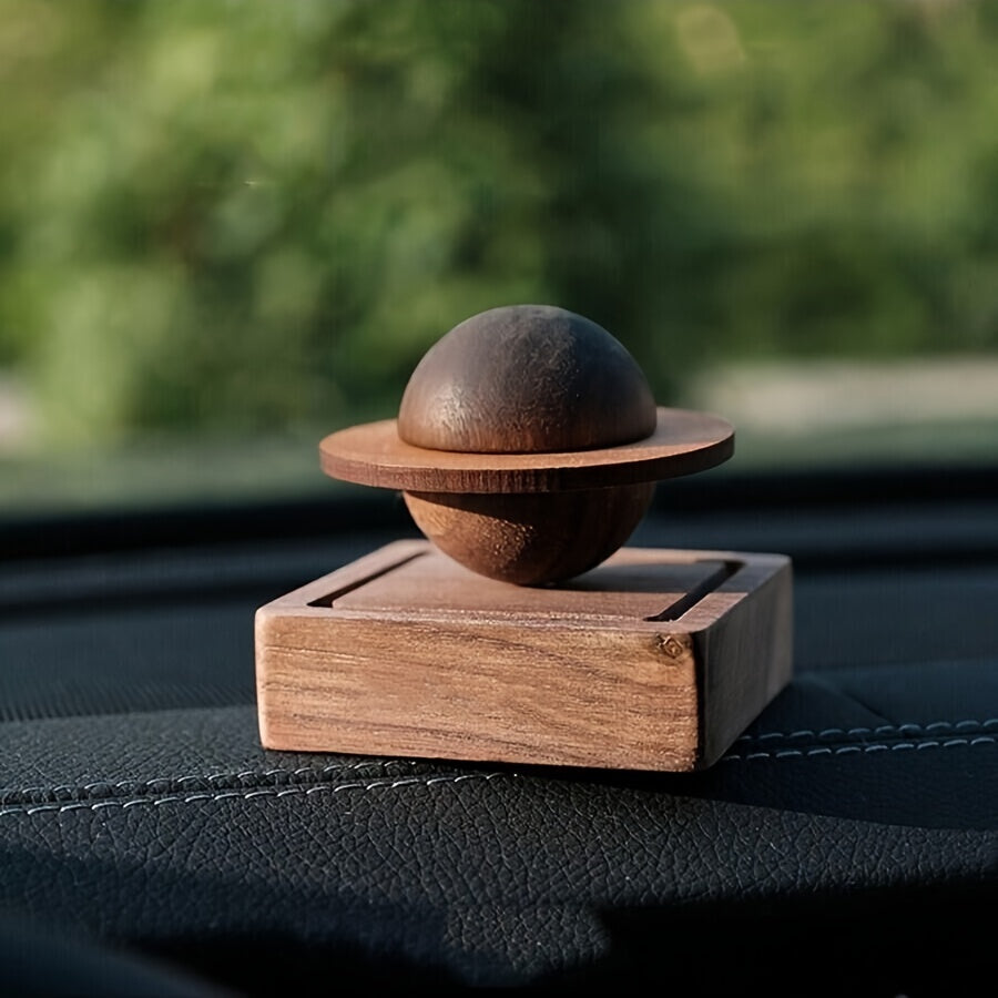 Wooden Sphere Aromatherapy Diffuser - Essential Oil Car & Home Fragrance Accessory, No Battery Required, Room Fragrance, Portable