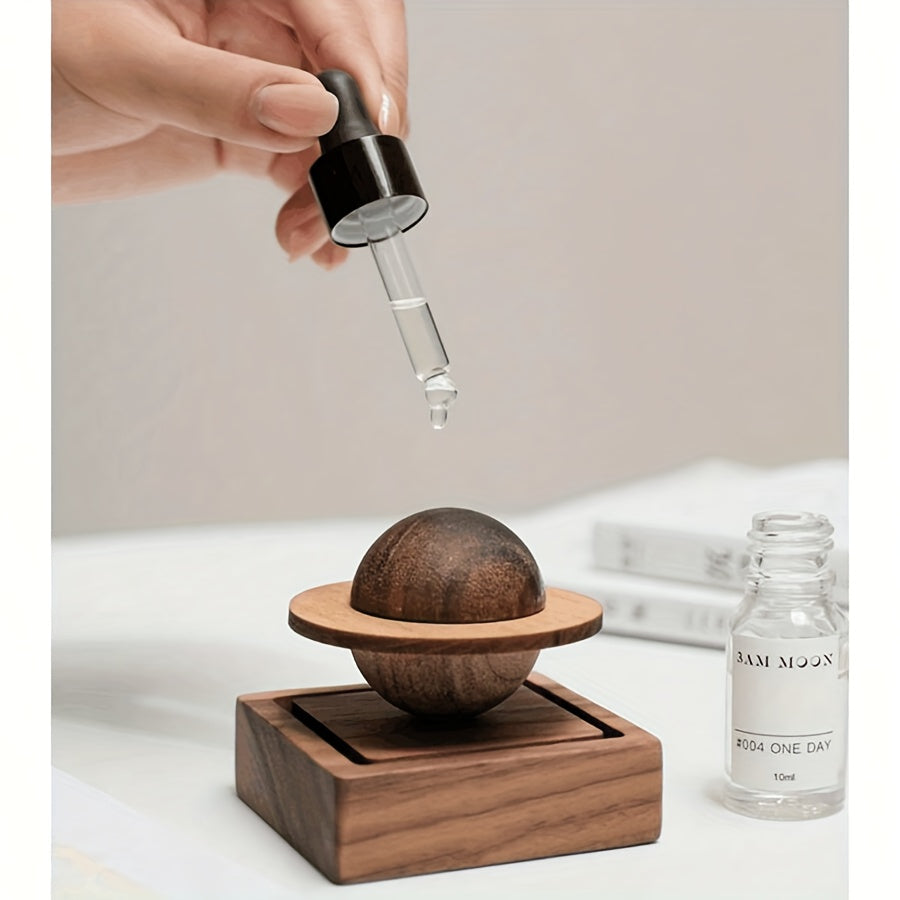 Wooden Sphere Aromatherapy Diffuser - Essential Oil Car & Home Fragrance Accessory, No Battery Required, Room Fragrance, Portable