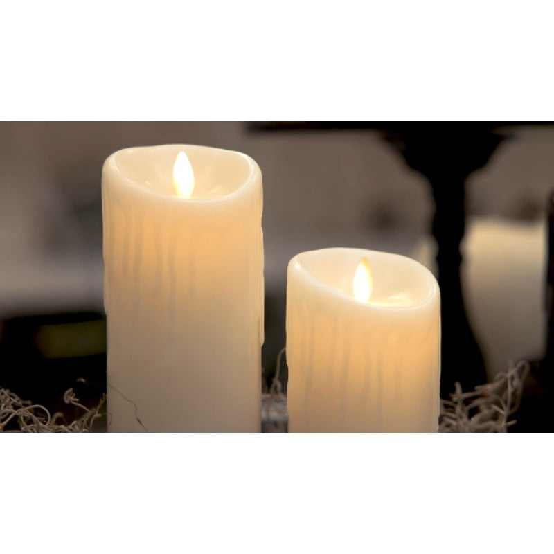 Luminara Wax Drip Flameless LED Candle White 3\