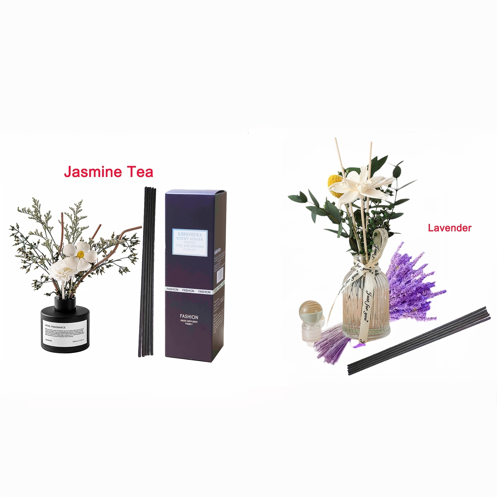 2pcs Gardenia Scented Christmas Reed Diffuser 3.38fl.oz Home Fragrance Aromatherapy Sticks