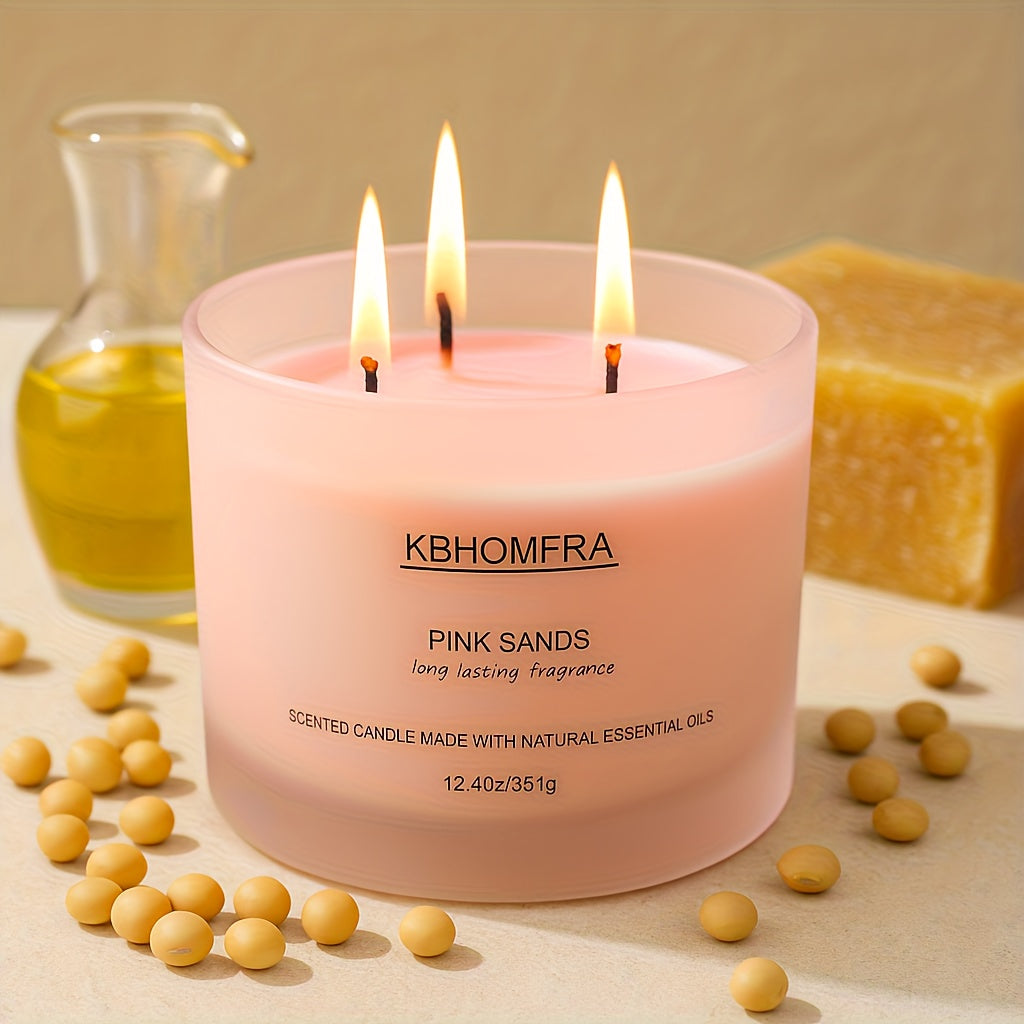 KBHOMFRA Aromatic Candle for Home with Jasmine And Lavender | 12.4Oz Large Luxury Gift Box Candle Made from Natural Soy Blend Wax, Lasting 70 Hours