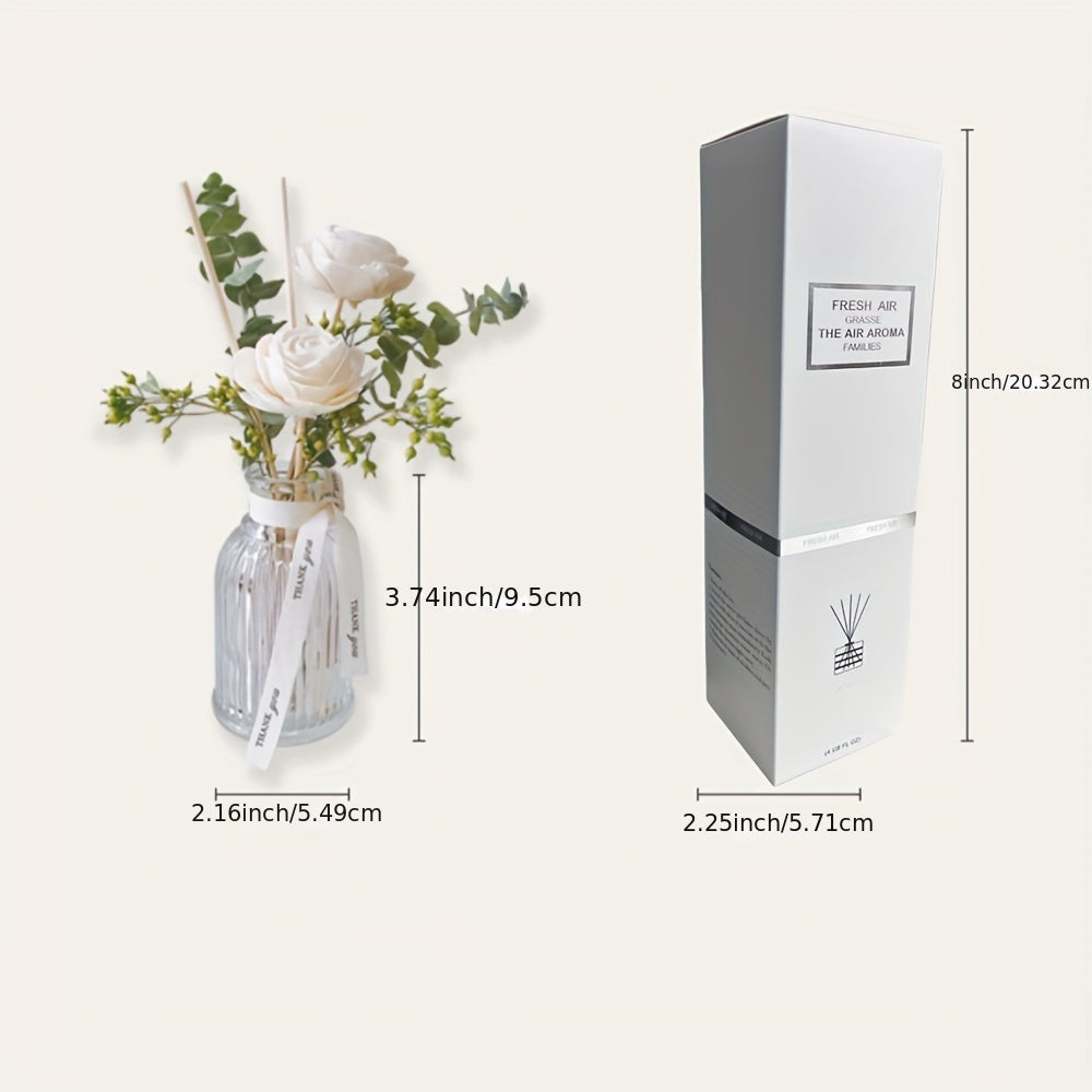2pcs Gardenia Scented Christmas Reed Diffuser 3.38fl.oz Home Fragrance Aromatherapy Sticks