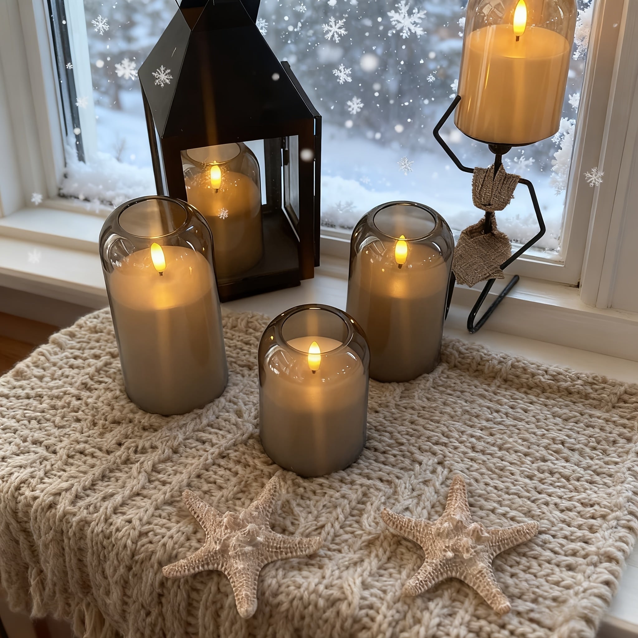 3-Pack Flameless LED Candles | Remote Controlled, Smoke-Free, Safe Home and Bathroom Decoration, Adjustable Lighting, Battery Powered (Remote Control Included, Batteries Not Included)