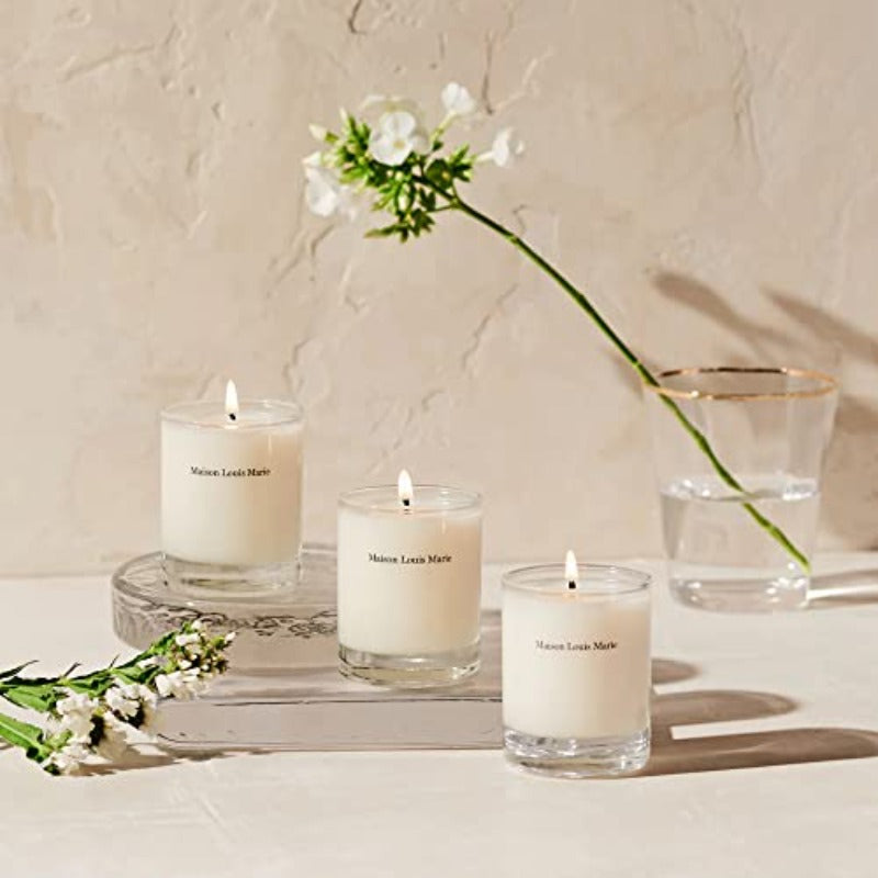 - Le Bouquet Candle Trio Set Natural Soy Wax Candles Luxury Clean Beauty + Non-Toxic Fragrance Set of 3 2.5 oz 74 ml