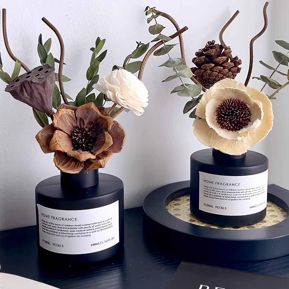 2pcs Gardenia Scented Christmas Reed Diffuser 3.38fl.oz Home Fragrance Aromatherapy Sticks