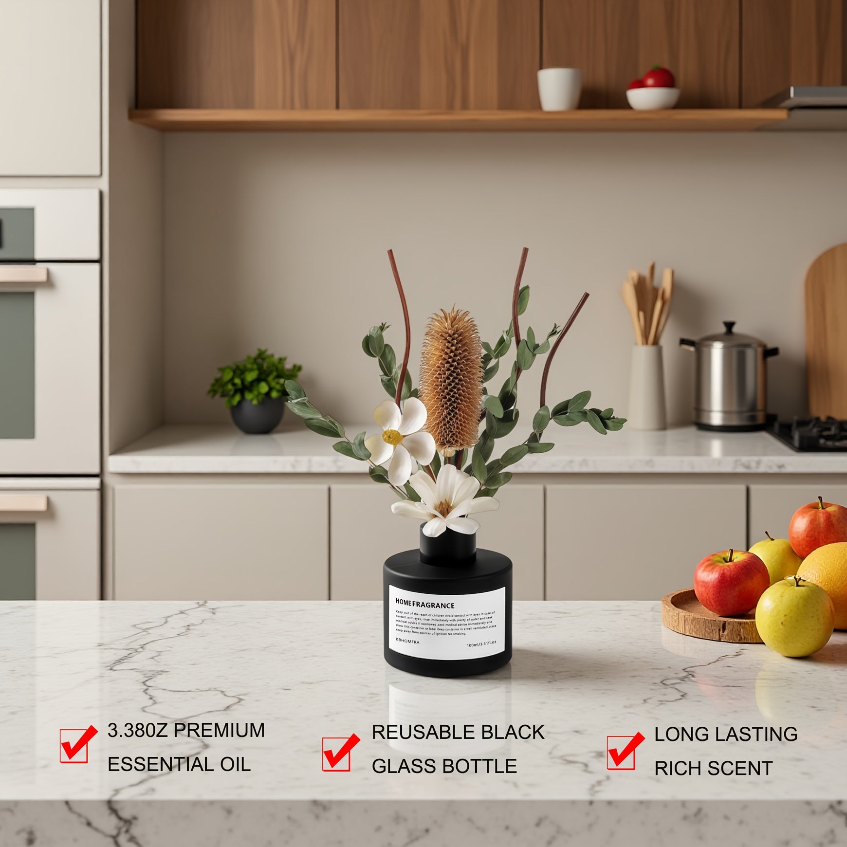 2pcs Gardenia Scented Christmas Reed Diffuser 3.38fl.oz Home Fragrance Aromatherapy Sticks